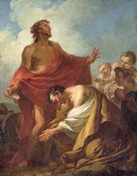 San Juan Bautista bautizando a los judíos en el desierto, 1743